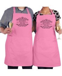 Romantic Mrs And Mrs Customised Wedding Anniversary Lovebirds Printed Unisex Adult Couple Apron